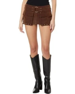 Free People Suede Micro Mini Skort | Skirts