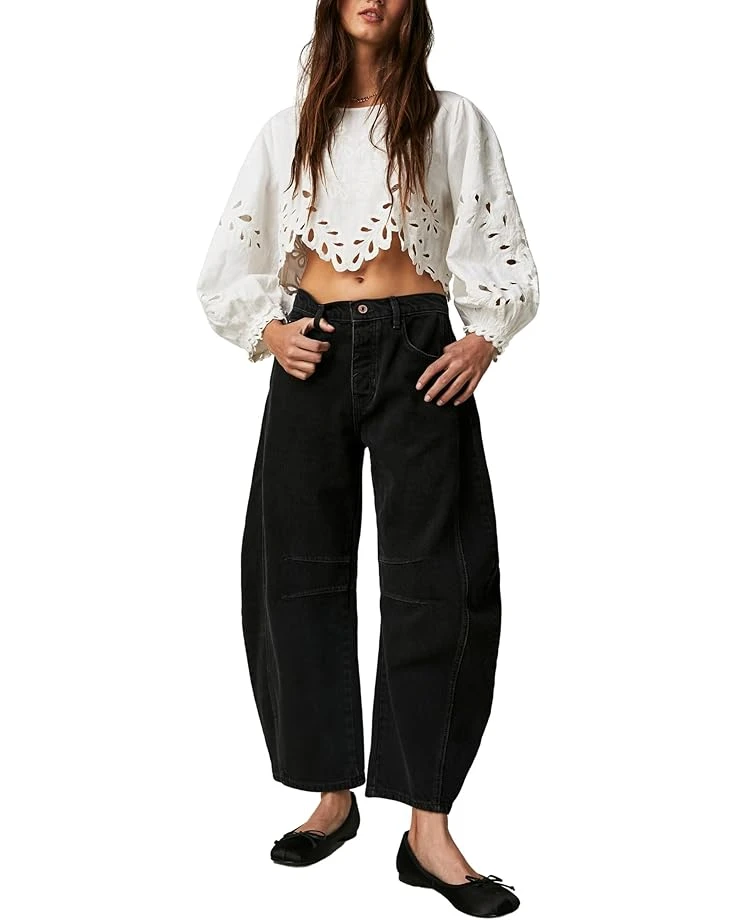 Free People We The Free Good Luck Mid-Rise Barrel Jeans 9 Free People We The Free Good Luck Mid-Rise Barrel Jeans - Image 7