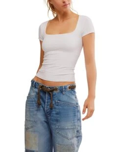 Free People Clean Lines Baby Tee | Shirts & Tops -Chic Attire Shop 71BPZjRheLL. AC SR736920