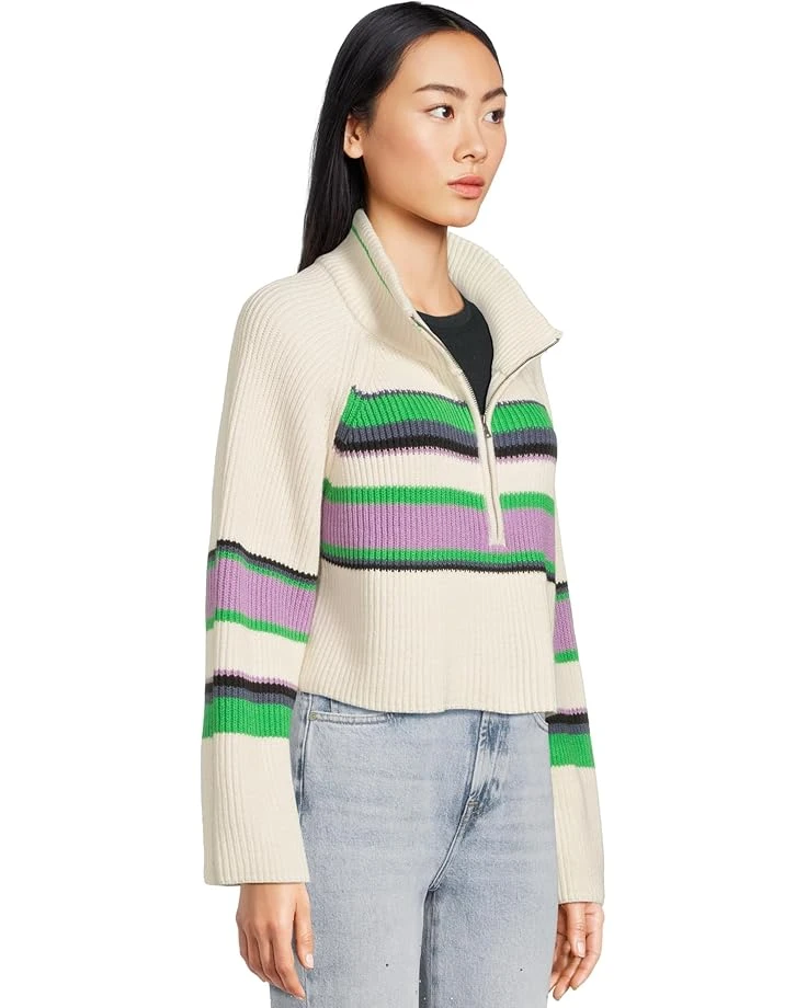 Free People Striped Greta 1/2 Zip | Sweaters 4 Free People Striped Greta 1/2 Zip | Sweaters - Image 2