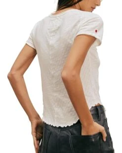 Free People Be My Baby Ss Pointelle Heart | Shirts & Tops -Chic Attire Shop 71LcaBx6IqL. AC SR736920