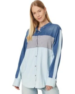 Free People Moto Color Block Shirt | Shirts & Tops
