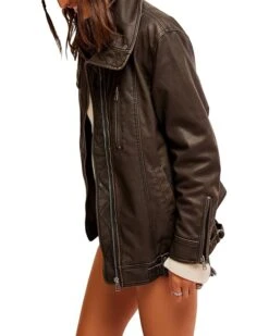 Free People Buckle Up Vegan Leather Jacket | Coats & Outerwear -Chic Attire Shop 81Lwv7oK0EL. AC SR736920