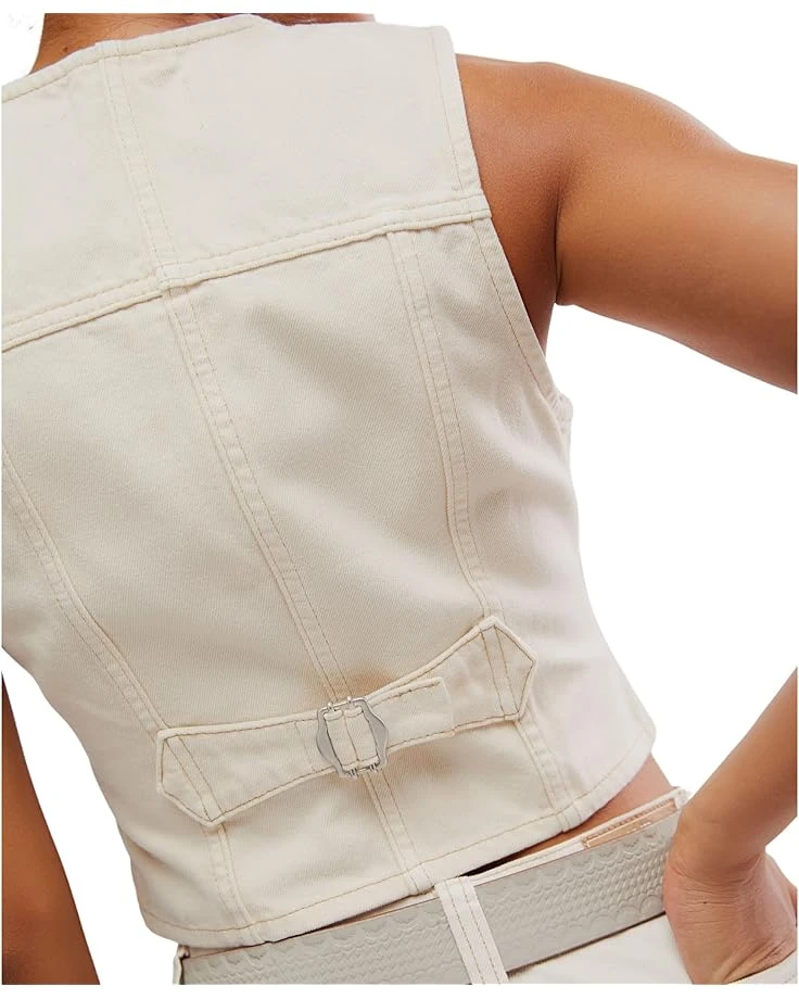 Free People Tate Denim Vest | Coats & Outerwear 6 Free People Tate Denim Vest | Coats & Outerwear - Image 4