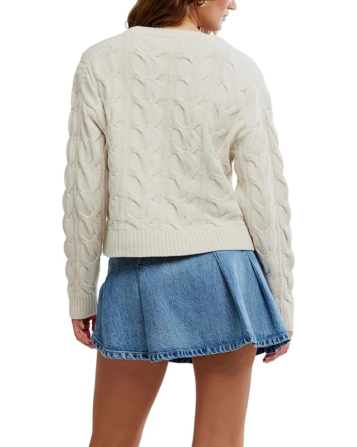 Free People Washed Cable V Neck | Sweaters 5 Free People Washed Cable V Neck | Sweaters - Image 3