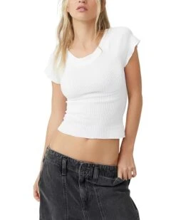 Free People Ribbed Smls Off Shoulder | Shirts & Tops