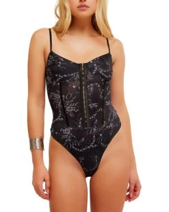 Free People Printed Night Rhythm Bodysuit | Shirts & Tops