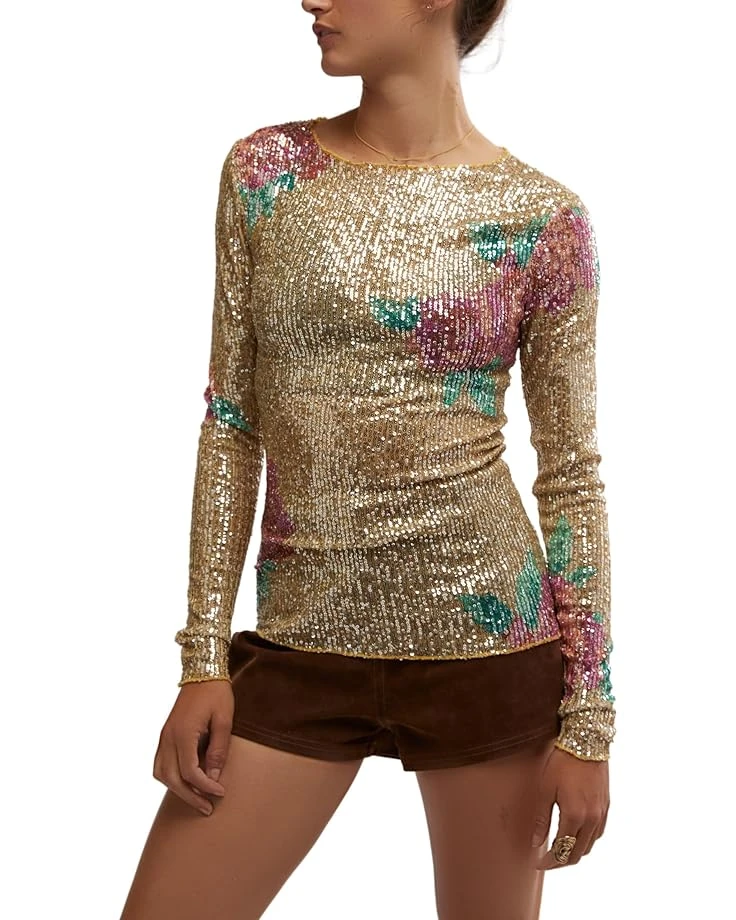 Free People Printed Gold Rush Long Sleeve | Shirts & Tops 7 Free People Printed Gold Rush Long Sleeve | Shirts & Tops - Image 5