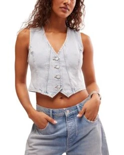 Free People Tate Denim Vest | Coats & Outerwear
