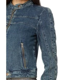 Free People Fast Lane Denim Moto | Coats & Outerwear -Chic Attire Shop 91tNnQ3AaHL. AC SR736920